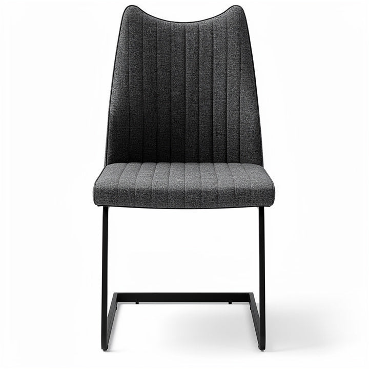 **Moderne Stijlstoel met Gestreept Bekleding en Sledeonderstel**
