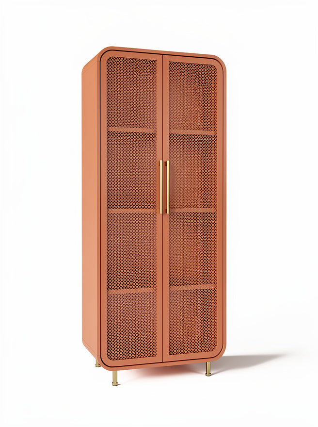 **Moderne metalen kast met gaasdesign**